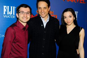 Daniel Macchio, Ralph Macchio and Julia Macchio attend The Cinema Society With Synchrony Bank And FIJI Water Host A Special Screening Of Marvel Studios' "Captain Marvel" at Henry R. Luce Auditorium at Brookfield Place on March 6, 2019 in New York City