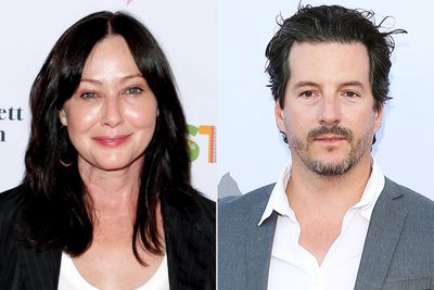 Shannen Doherty attends the Farrah Fawcett Foundation's Tex-Mex Fiesta at Wallis Annenberg Center for the Performing Arts on September 06, 2019 in Beverly Hills, California.; Shannen Doherty and Kurt Iswarienko attend the Pathway To The Cures For Breast Cancer: A Fundraiser Benefiting Susan G. Komen on June 11, 2014 held at the Barker Hangar in Santa Monica, California