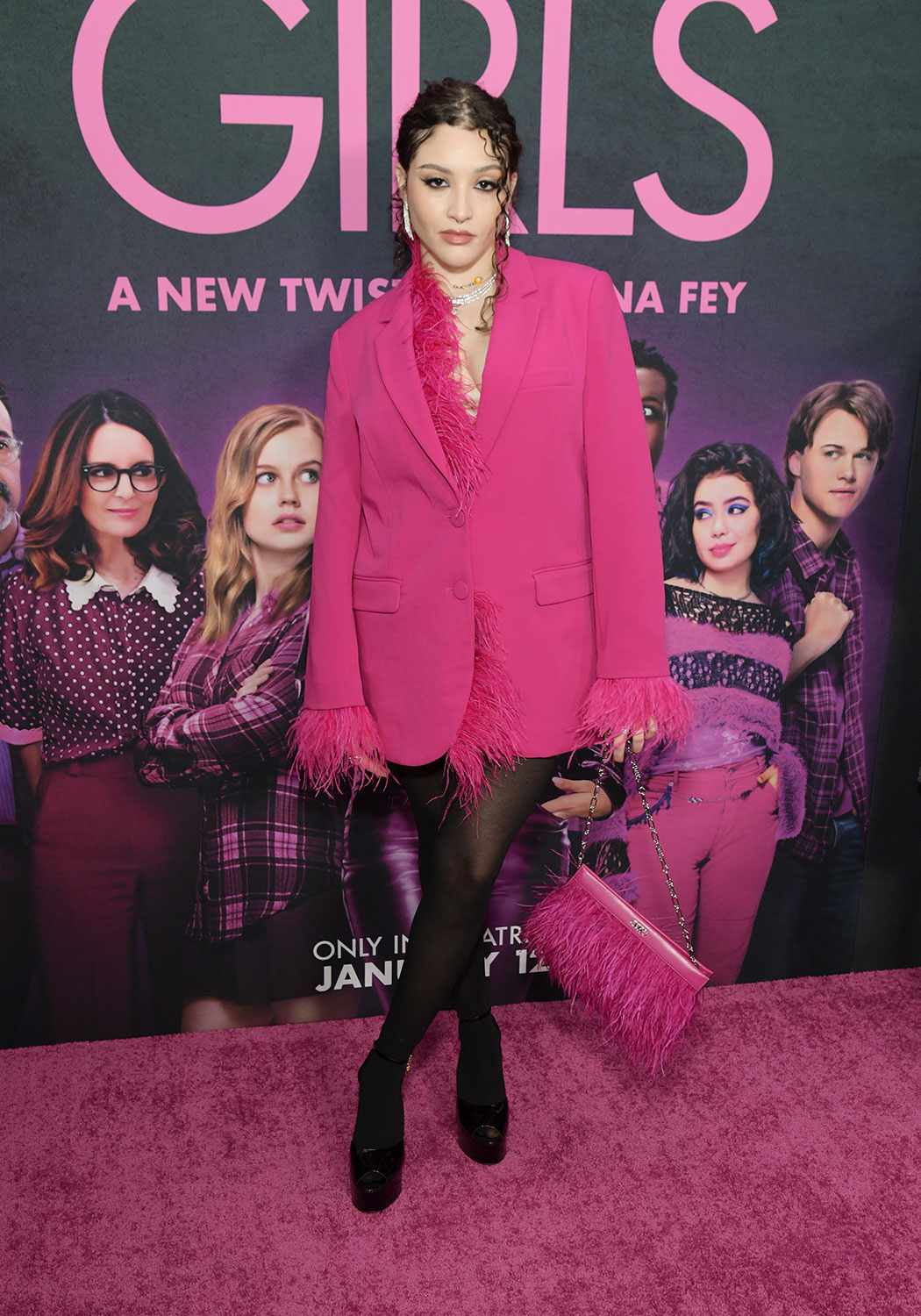 Emely Moreno at the premiere of "Mean Girls" held at AMC Lincoln Square on January 8, 2024 in New York City.