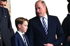 European Championship, Final, Spain - England, Olympiastadion Berlin, William, Prince of Wales, and Prince George in the stands before the match