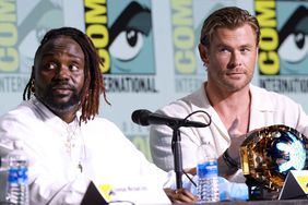 Brian Tyree Henry and Chris Hemsworth