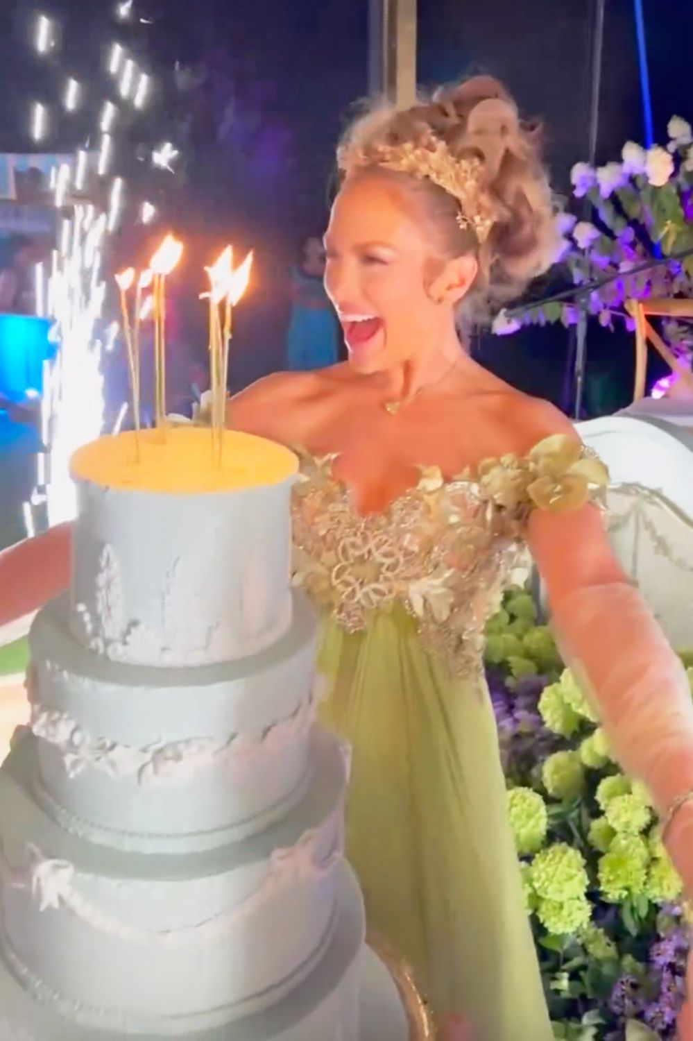 Jennifer Lopez Celebrates 55th Birthday Bridgerton Themed Party