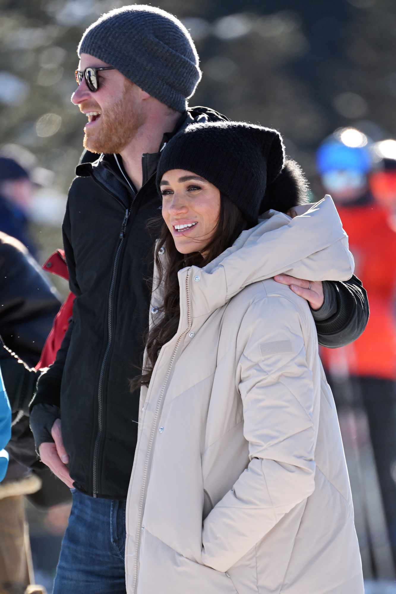 Prince Harry, Duke of Sussex and Meghan, Duchess of Sussex attend the Invictus Games One Year To Go Event on February 14, 2024 in Whistler, Canada. 