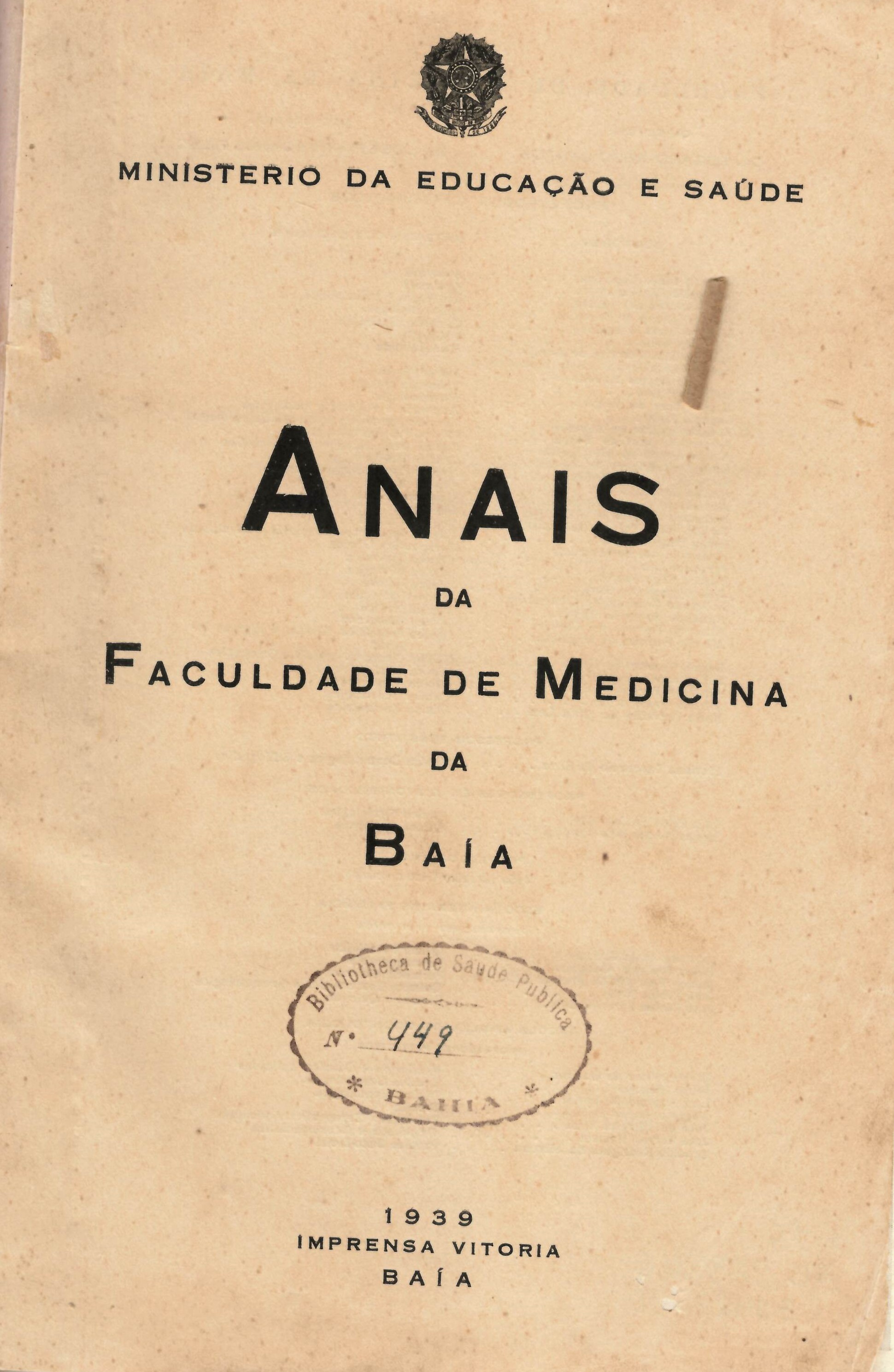 Anais da Faculdade de Medicina da Baia