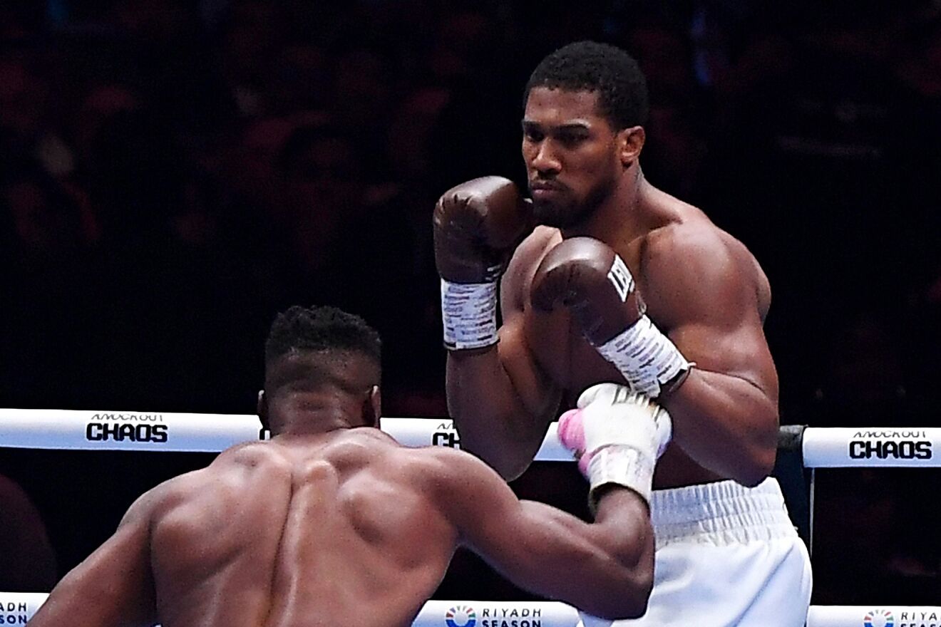 Anthony Joshua during his fight against Francis Ngannou.