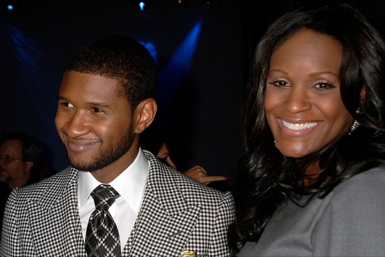 Usher with her former wife Tameka Foster in 2007.