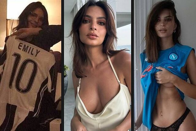 Emily Ratajkowski se destapa con una camiseta del N�poles