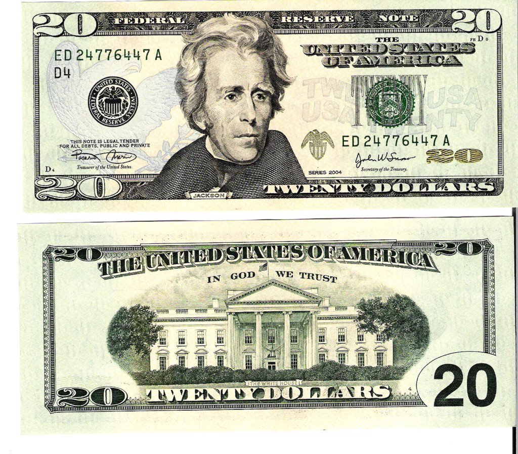 20 Dollar Bill Actual Size