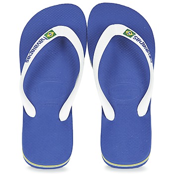 Schoenen Slippers Havaianas BRASIL LOGO Wit / Marine