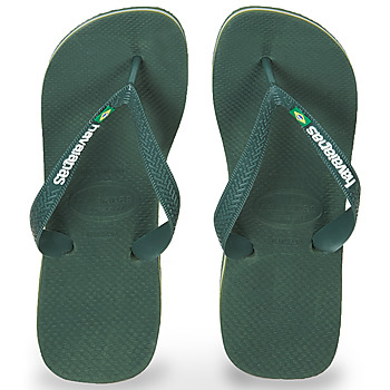 Schoenen Dames Slippers Havaianas BRASIL LOGO Olijf