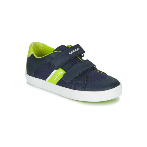 Schoenen Jongens Lage sneakers Geox GISLI BOY Marine / Groen