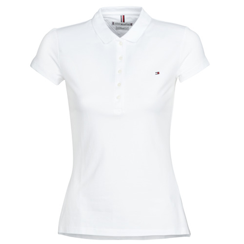 Textiel Dames Polo's korte mouwen Tommy Hilfiger HERITAGE SS SLIM POLO Wit