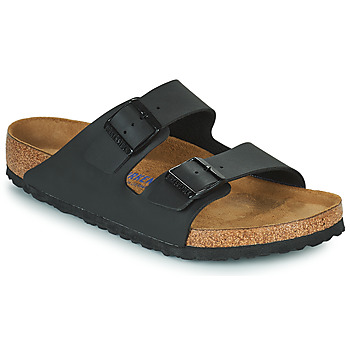 Schoenen Leren slippers Birkenstock ARIZONA SFB Zwart