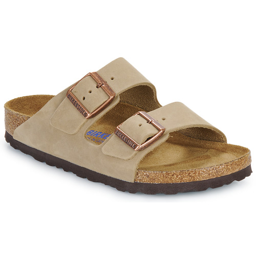 Schoenen Leren slippers Birkenstock ARIZONA SFB Brown