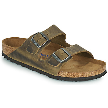 Schoenen Leren slippers Birkenstock ARIZONA SFB Kaki