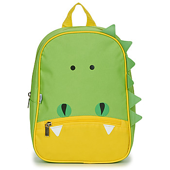 Tassen Kinderen Rugzakken Citrouille et Compagnie CROCODILE GREEN Groen / Geel