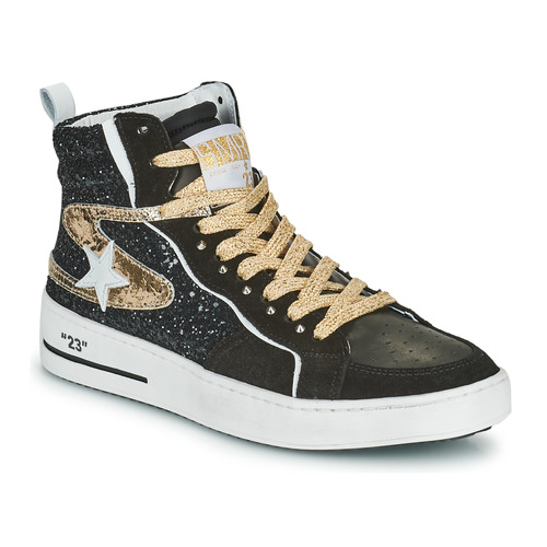 Schoenen Dames Hoge sneakers Semerdjian MARAL Zwart / Goud