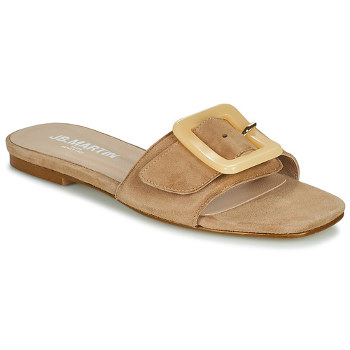 Schoenen Dames Leren slippers JB Martin VIGNE Chevre / Velours /  camel