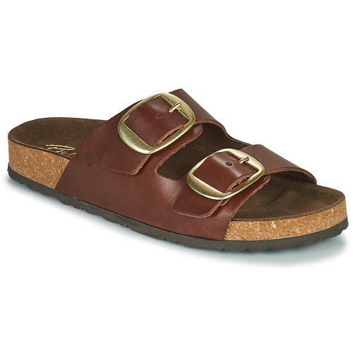 Schoenen Dames Leren slippers Betty London NOUMEA Brown