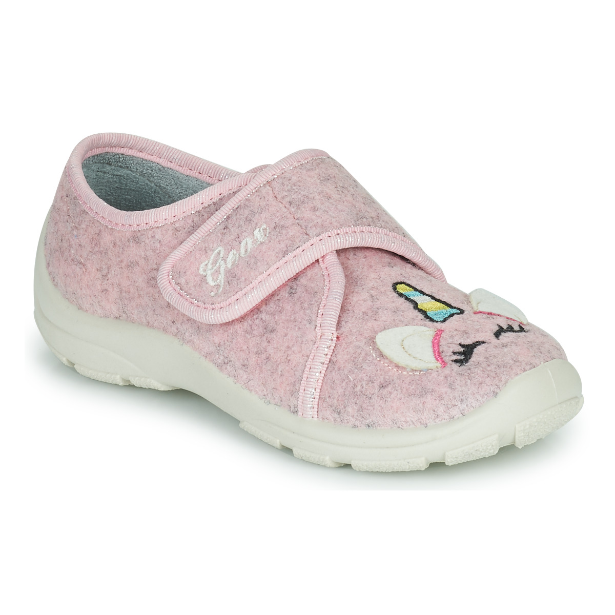 Schoenen Meisjes Sloffen Geox J NYMEL GIRL Roze