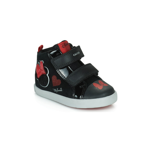 Schoenen Meisjes Hoge sneakers Geox B KILWI GIRL D Zwart / Rood