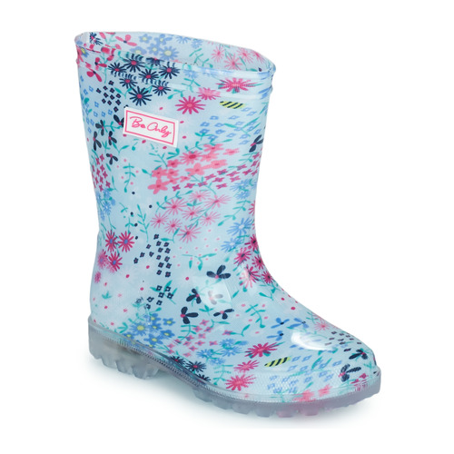 Schoenen Meisjes Regenlaarzen Be Only GARANCE Blauw / Roze