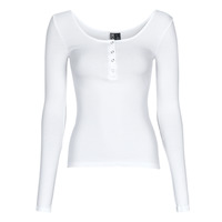 Textiel Dames T-shirts met lange mouwen Pieces PCKITTE LS TOP Wit