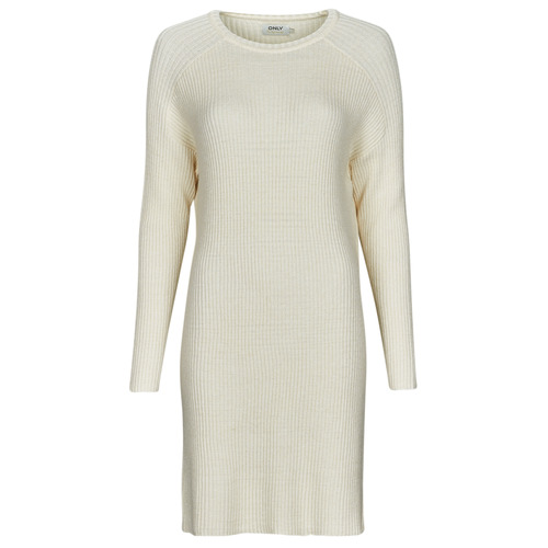 Textiel Dames Korte jurken Only ONLFIA KATIA L/S DRESS CC KNT Ecru