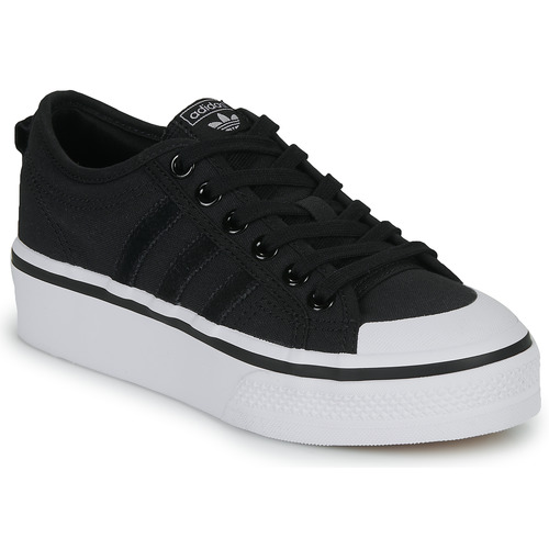 Schoenen Dames Lage sneakers adidas Originals NIZZA PLATFORM W Zwart