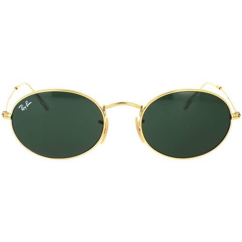 Horloges & Sieraden Zonnebrillen Ray-ban Occhiali da Sole  Oval RB3547 001/31 Goud