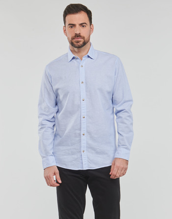 Textiel Heren Overhemden lange mouwen Jack & Jones JJESUMMER SHIRT L/S Blauw