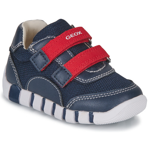 Schoenen Jongens Lage sneakers Geox B IUPIDOO BOY Marine / Rood