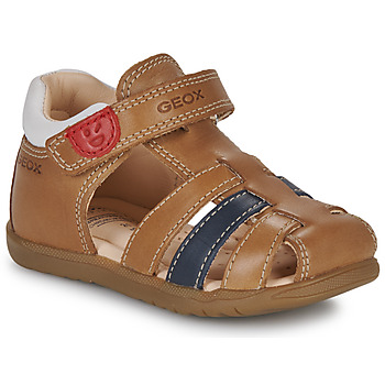 Schoenen Kinderen Sandalen / Open schoenen Geox B SANDAL MACCHIA BOY Brown / Blauw