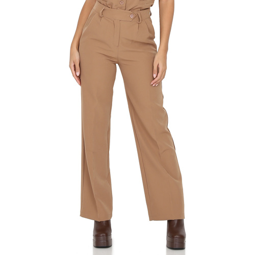 Textiel Dames Broeken / Pantalons La Modeuse 64486_P147264 Brown