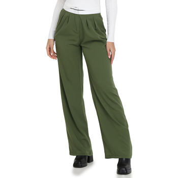 Textiel Dames Broeken / Pantalons La Modeuse 65187_P150654 Groen