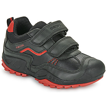 Schoenen Jongens Lage sneakers Geox J N.SAVAGE B. A Zwart / Rood