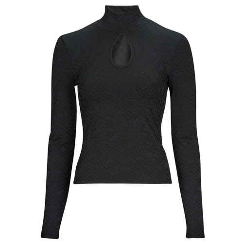 Textiel Dames T-shirts met lange mouwen Guess LS CLIO TOP Zwart