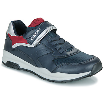 Schoenen Jongens Lage sneakers Geox J PAVEL A Marine / Rood