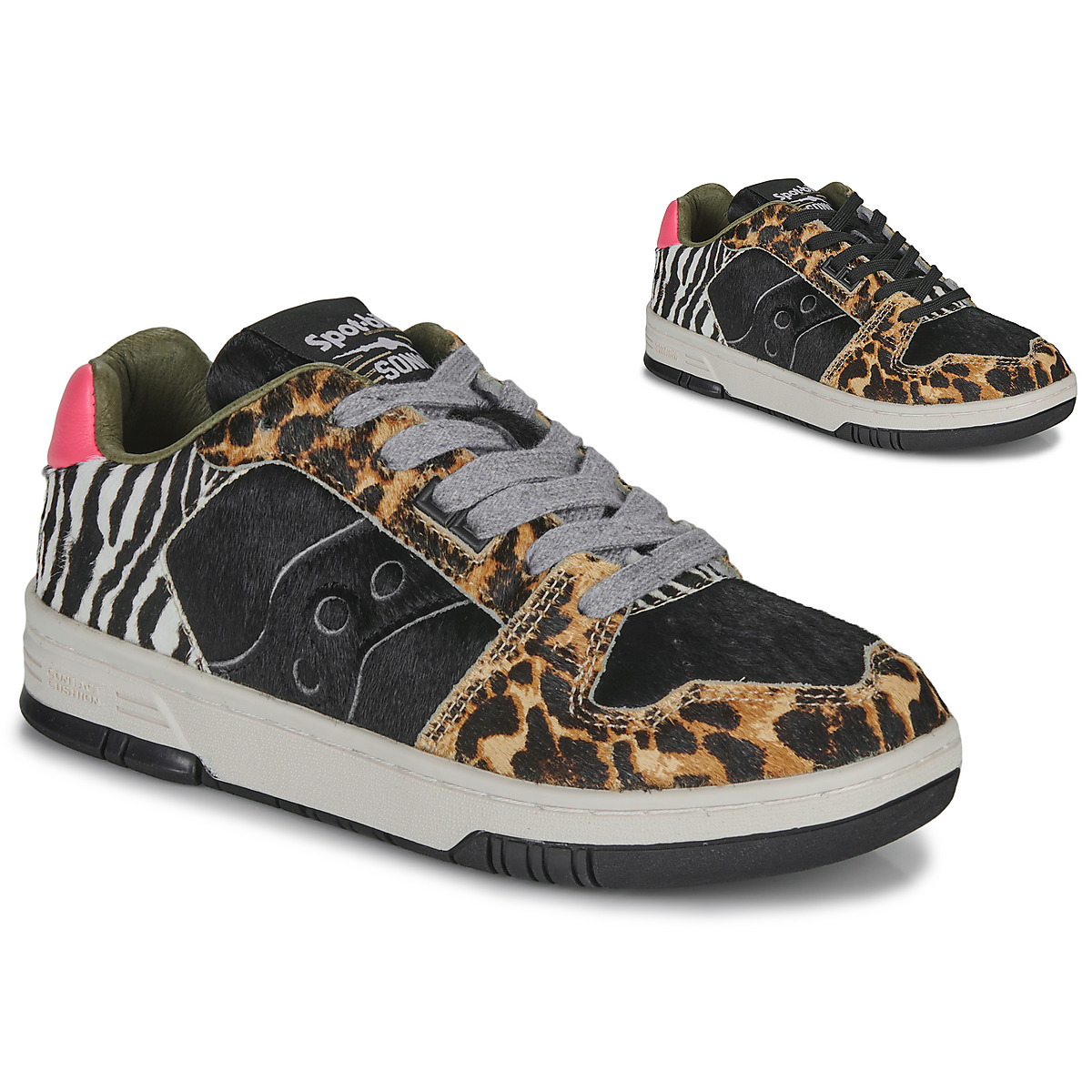 Schoenen Dames Lage sneakers Saucony Sonic Low Leopard / Roze