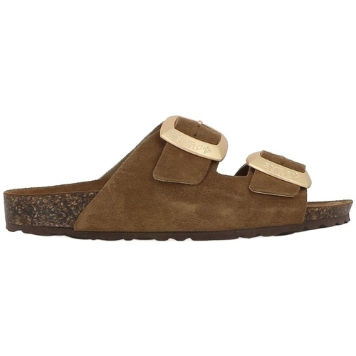 Schoenen Dames Leren slippers Semerdjian ASCOLI Brown