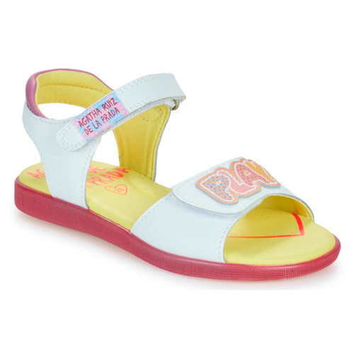 Schoenen Meisjes Sandalen / Open schoenen Agatha Ruiz de la Prada SANDALIA PLAY Wit / Roze