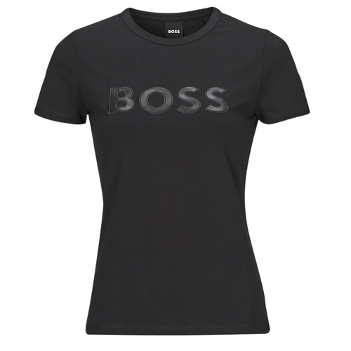 Textiel Dames T-shirts korte mouwen BOSS Eventsa4 Zwart