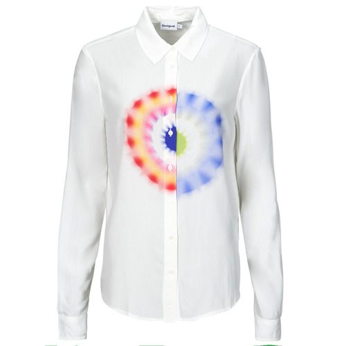 Textiel Dames Overhemden Desigual CAM_OHM Wit / Multicolour