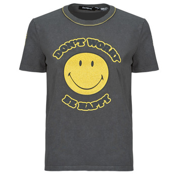 Textiel Dames T-shirts korte mouwen Desigual TS_MORE SMILEY Grijs