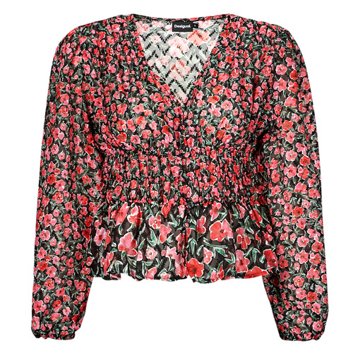 Textiel Dames Tops / Blousjes Desigual BLUS_ZOÉ Zwart / Rood