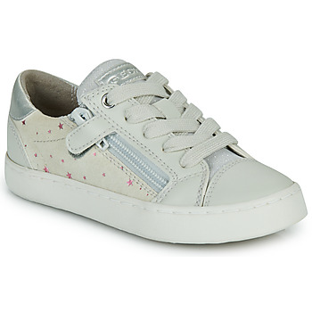 Schoenen Meisjes Lage sneakers Geox JR KILWI GIRL Wit / Zilver