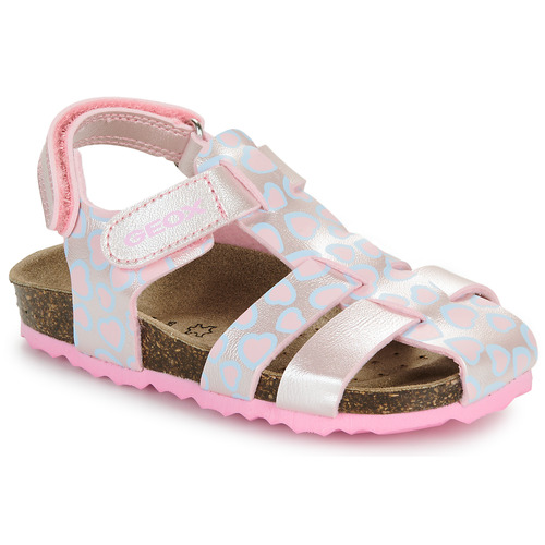 Schoenen Meisjes Sandalen / Open schoenen Geox B SANDAL CHALKI GIRL Roze