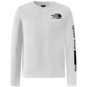 Textiel Jongens Truien The North Face TEEN GRAPHIC L/S TEE 2 Wit