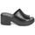 Schoenen Dames Leren slippers Crocs BROOKLYN HEEL Zwart