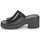 Schoenen Dames Leren slippers Crocs BROOKLYN HEEL Zwart